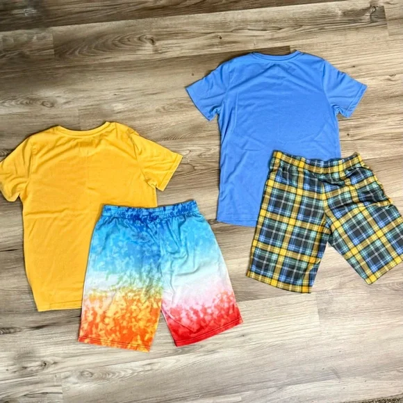 Youth Pajamas Set x2 - Blue and Yellow - Picture 2 of 7